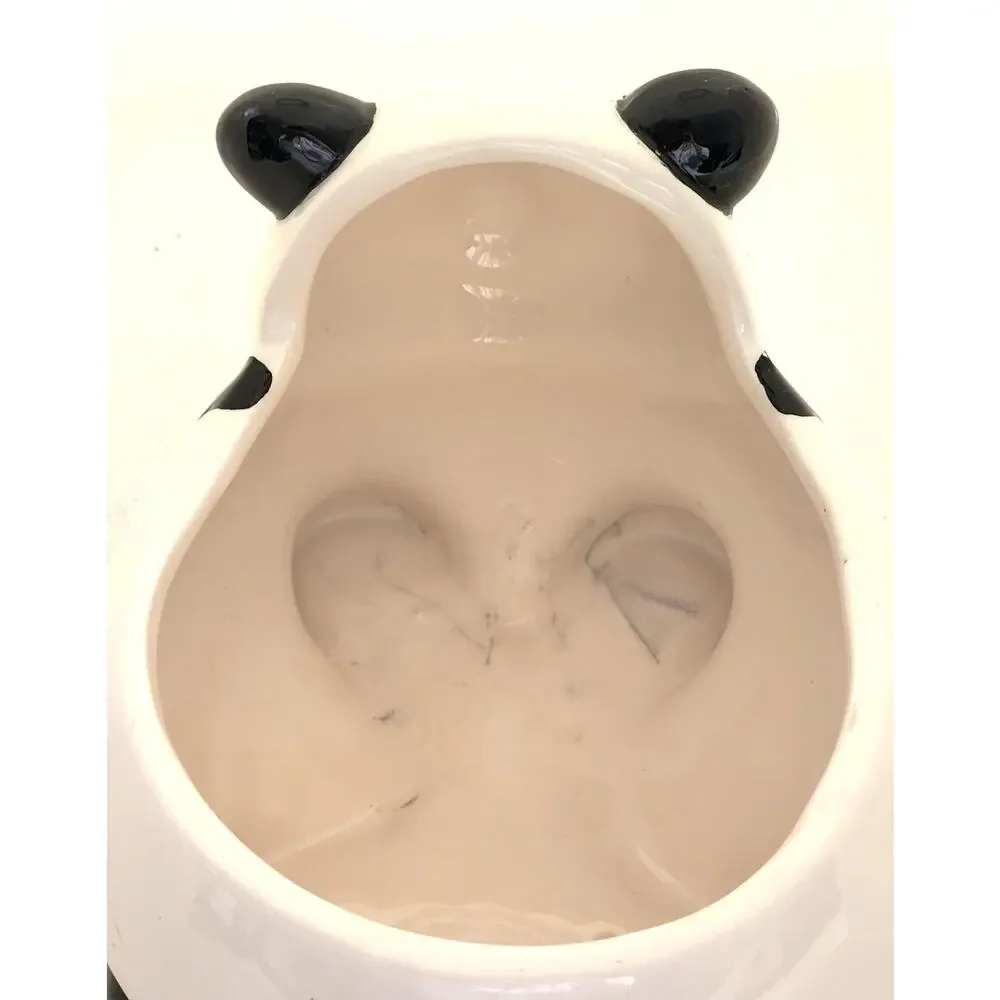 Vintage Cute Panda Ceramic Planter Pot Black White 8